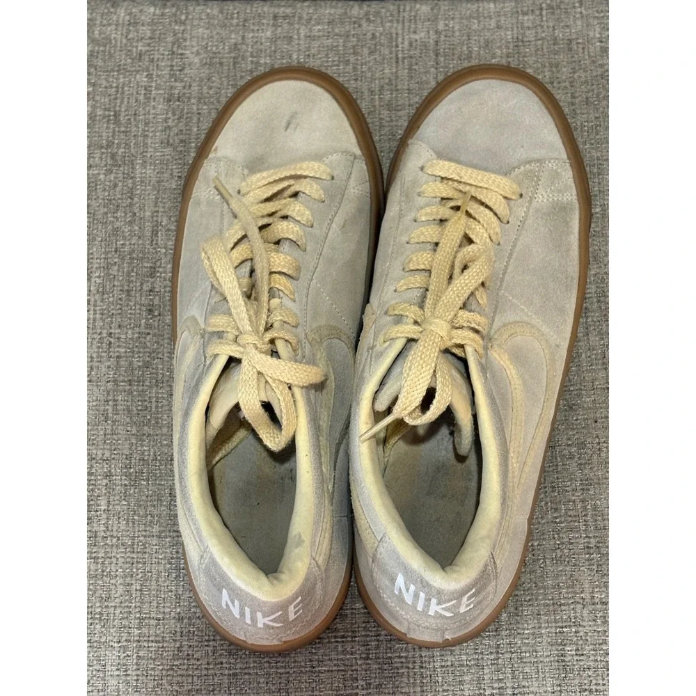 Nike Blazer Low Tan Gum Suede Sneakers Mens 10 FN7404-200